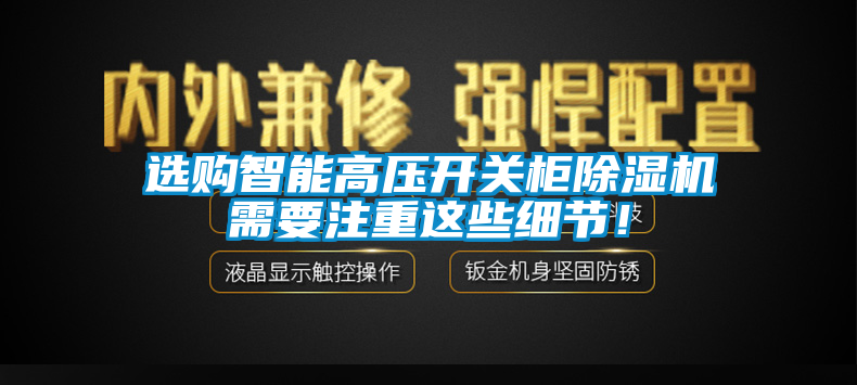 選購智能高壓開關(guān)柜除濕機(jī)需要注重這些細(xì)節(jié)！