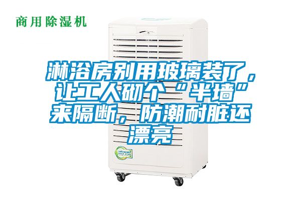 淋浴房別用玻璃裝了，讓工人砌個“半墻”來隔斷，防潮耐臟還漂亮